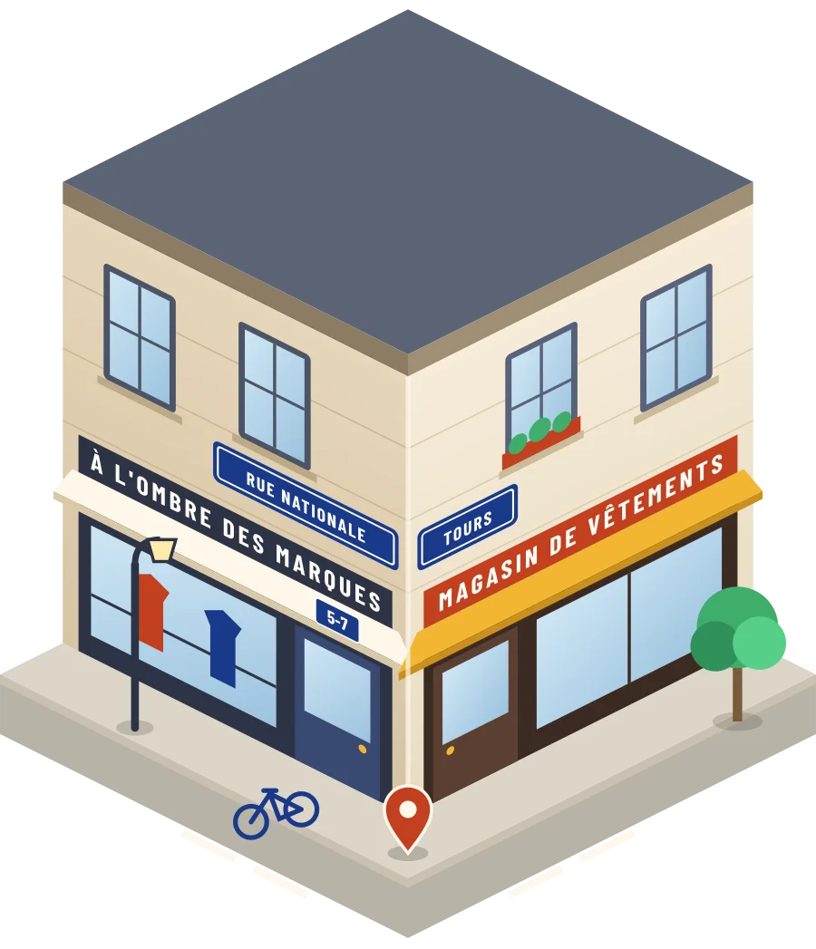 À l'Ombre des Marques, magasin de vêtements rue Nationale à Tours (illustration)