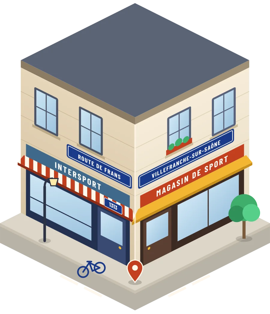 Intersport, magasin de sport route de Frans à Villefranche-sur-Saône (illustration)