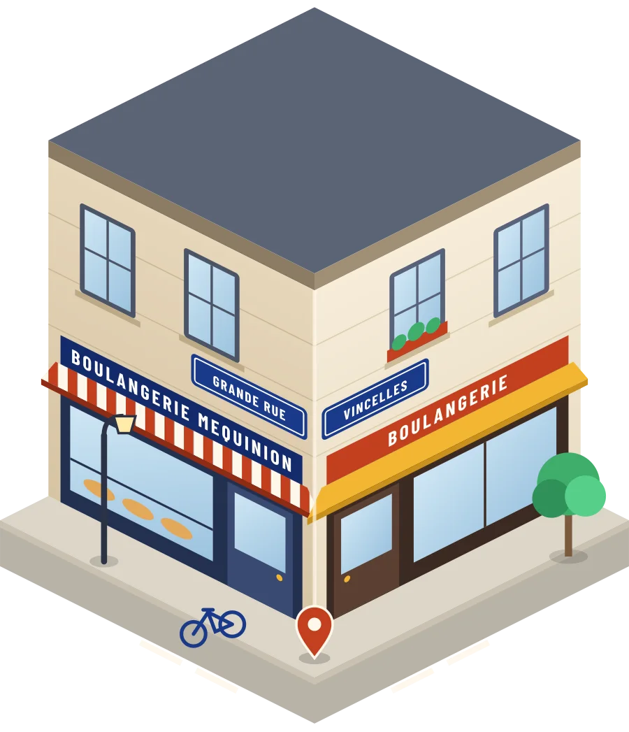 Boulangerie Mequinion, boulangerie grande Rue à Vincelles (illustration)